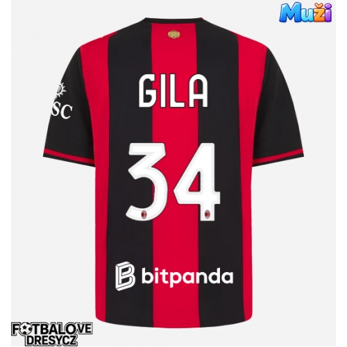 AC Milan Mario Gila #34 Domácí Dres 2026-27 Krátký Rukáv AC Milan Mario Gila #34 Domácí Dres 2026-27 Krátký Rukáv